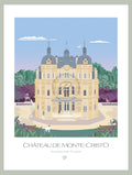 Affiche illustrée Château de Monte-Cristo Port-Marly - Bms création