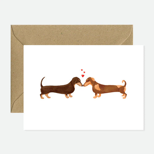 Carte Dachshunds Lovers – All The Ways to Say – boutique Little Green Cocoon Bordeaux
