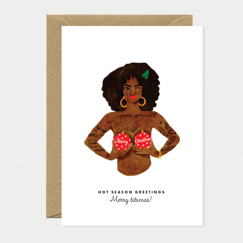 Carte humour Merry Titsmas – All The Ways to Say – boutique Little Green Cocoon Bordeaux