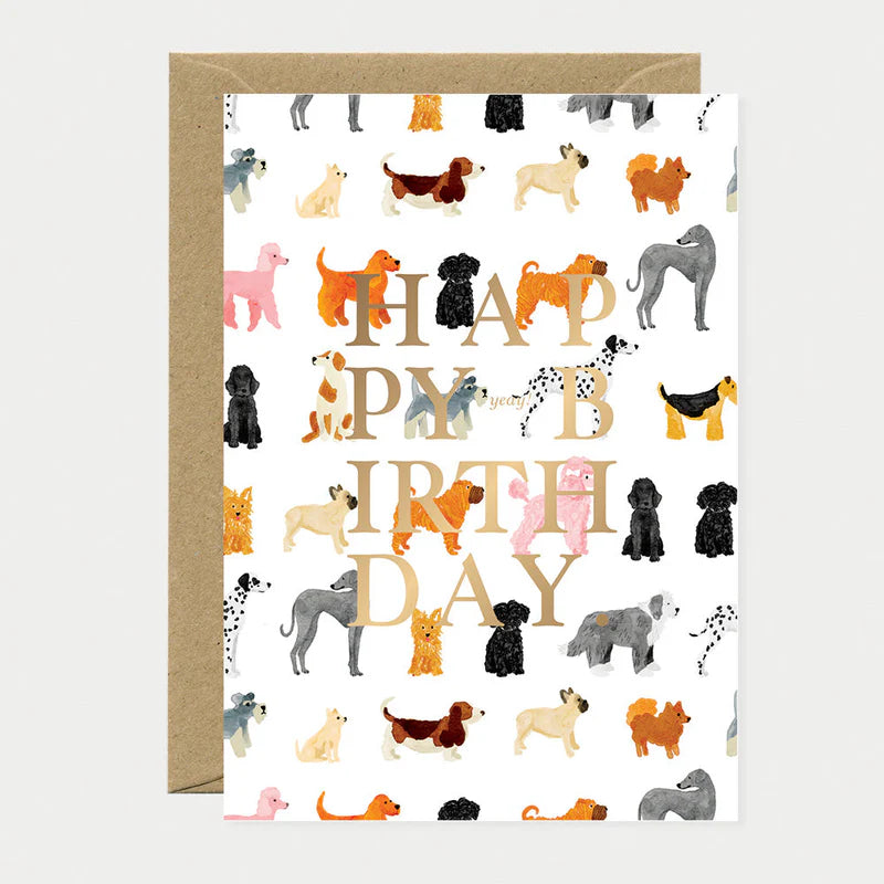 Carte anniversaire Birthday Dogs Pattern – All The Ways to Say