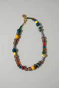Collier Noélie Marie-Louise Bijoux – perles céramique multicolores à pois, fait main Bali