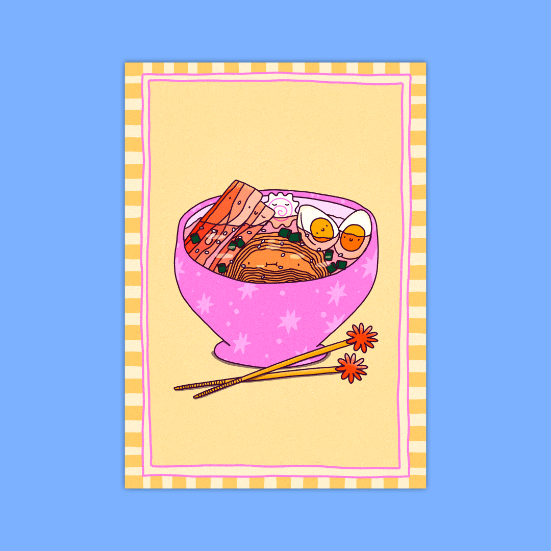 Affiche A4 Ramen tes copines - Petit Nuage