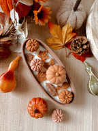 Bougie centre de table jesmonite citrouilles mymilkycandle