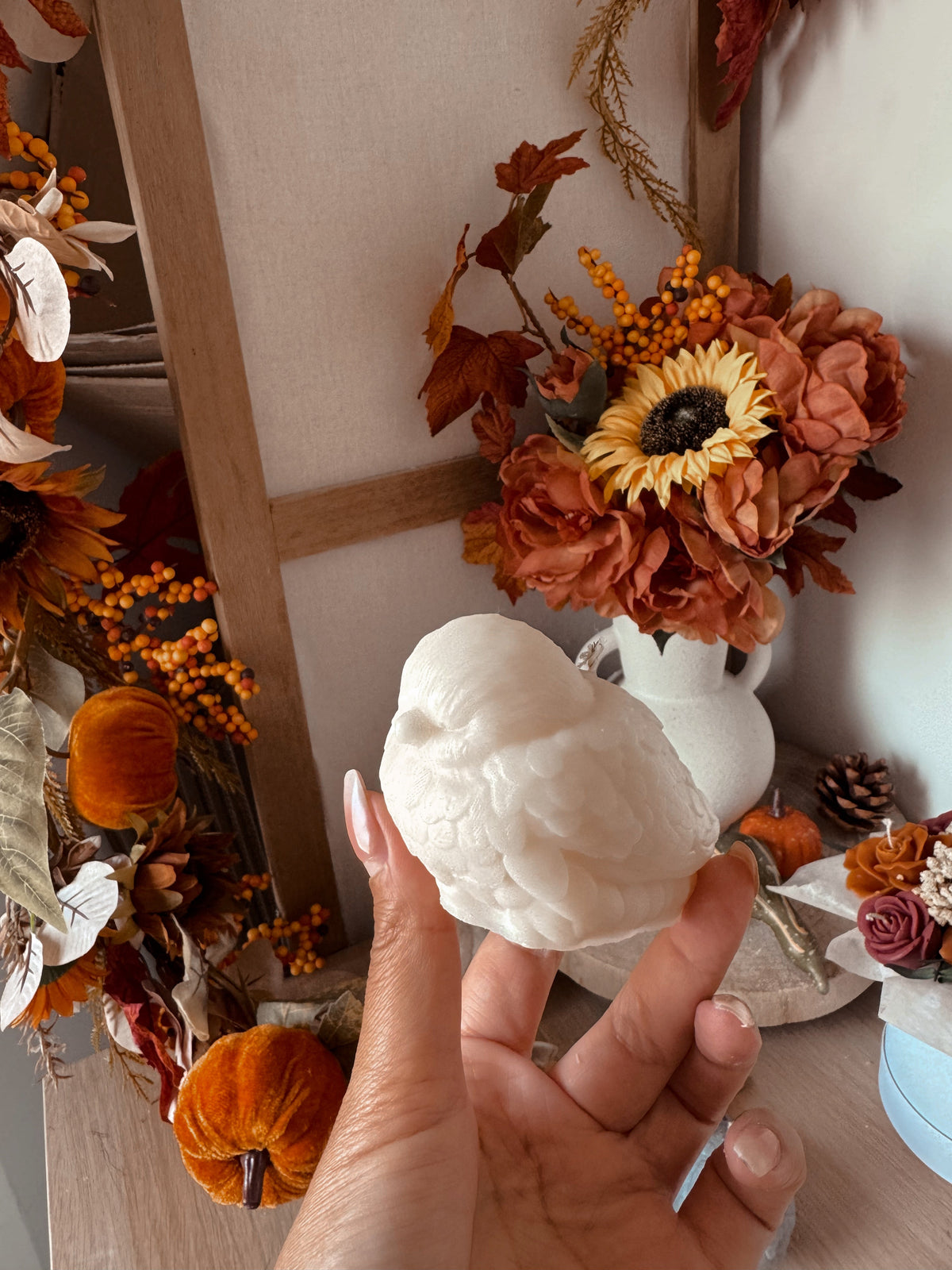 Bougie colombe endormie mymilkycandle