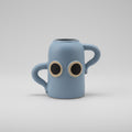 Petit vase bleu mat