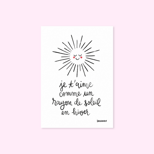 Carte de vœux A6 Soleil – Louana Magnin