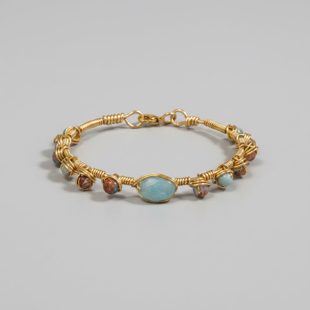 Bracelet pierres naturelles - Aquamarine