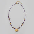 Collier cordon violet, perles et pendentif éléphant – Impétueuse Bijoux