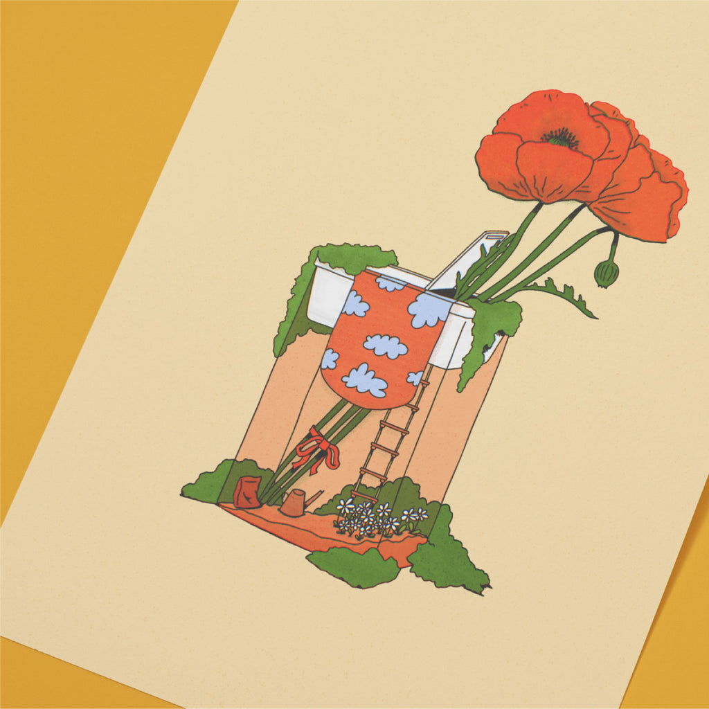 Affiche 30×40 — Tic tac & Coquelicots