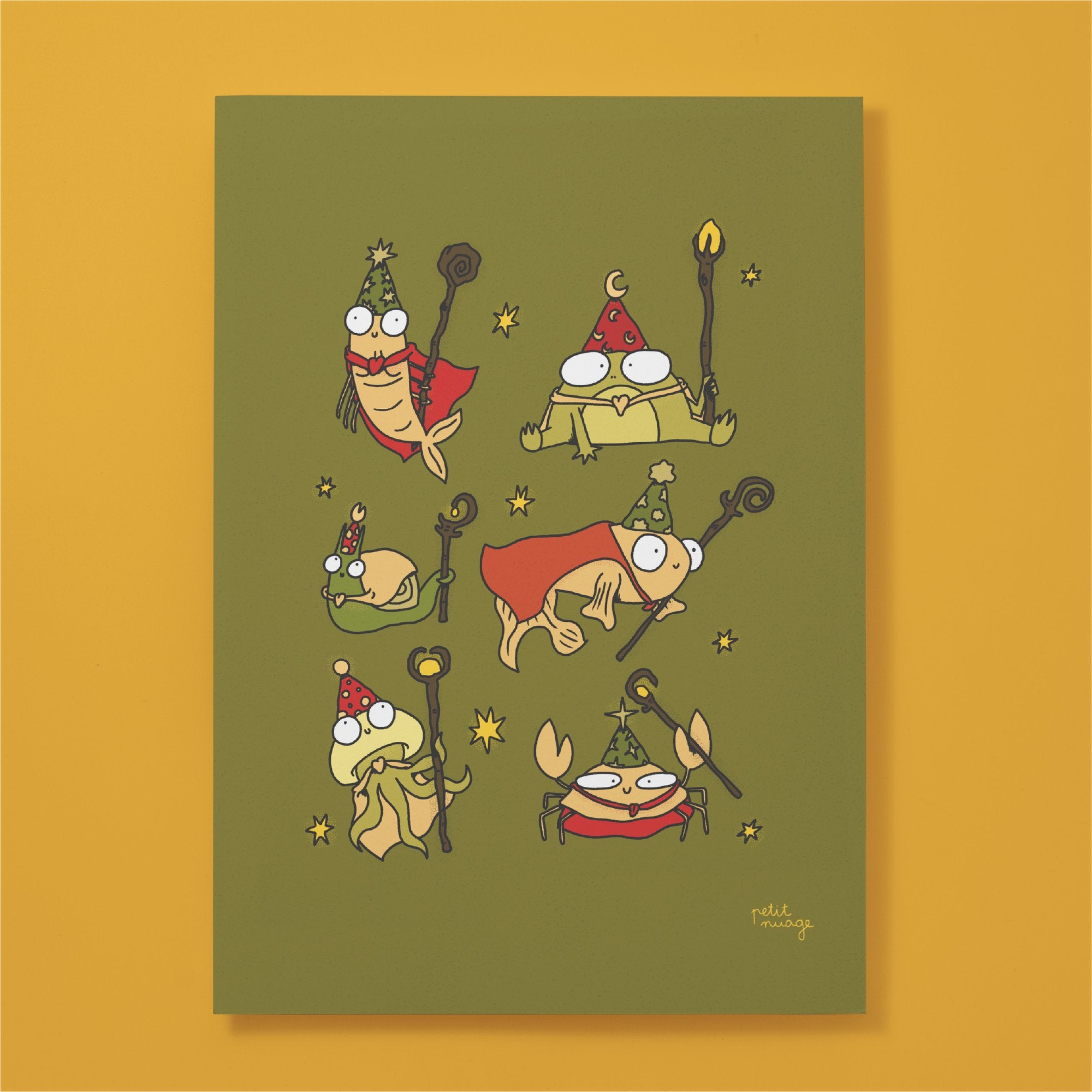 Affiche 30×40 — Grimoire et fonds marins - Petit Nuage