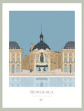 Affiche illustrée Place de la Bourse Bordeaux - Bms création