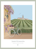 Affiche illustrée Saint-Émilion - Bms création