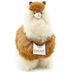 Peluche alpaga Inkari 32cm coloris Moccachino, artisans péruviens