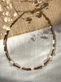 Collier Bangkok ZOUZBIJOUX, hématite dorée et grenat orange naturel