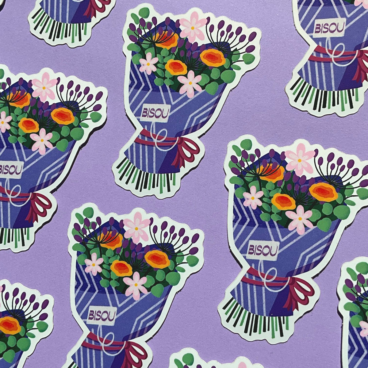 Sticker Bouquet Bisou - Spark Room
