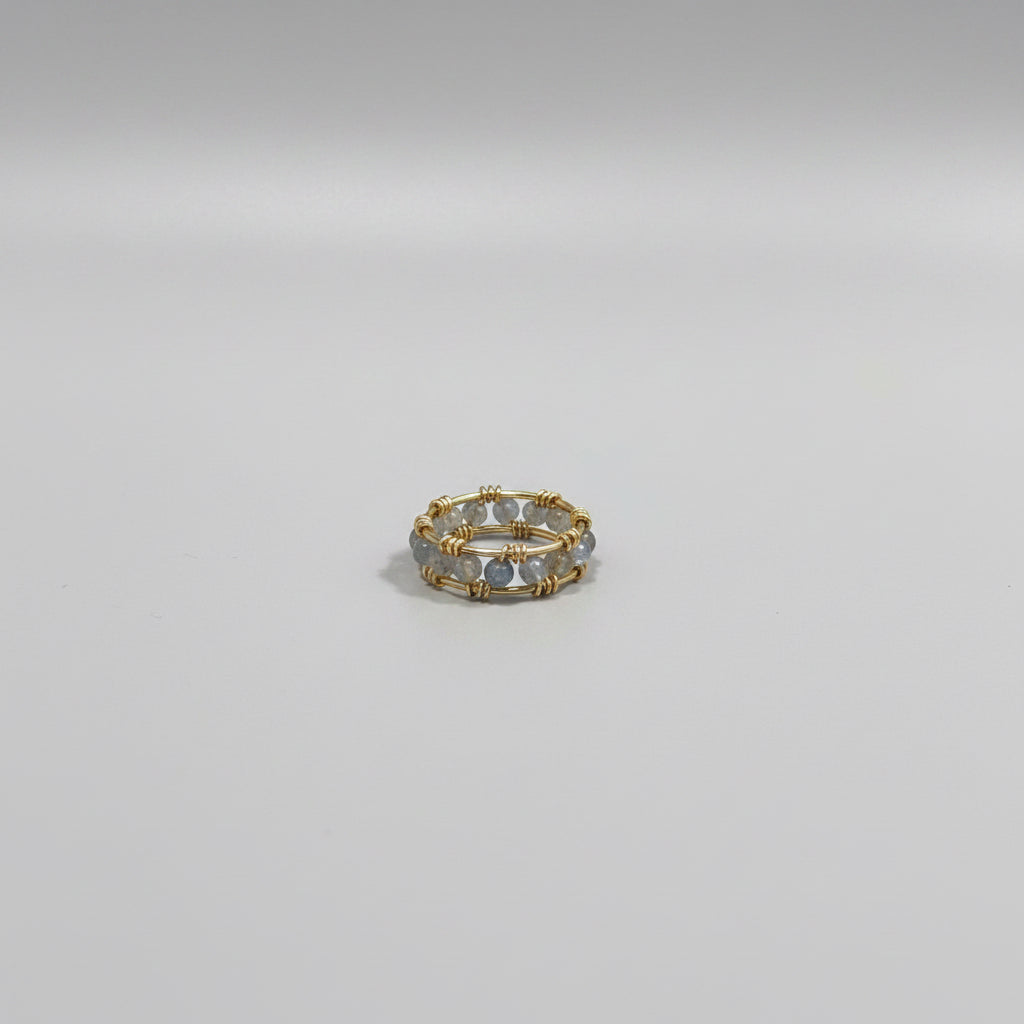 Bague pierres naturelles - Labradorite T.53