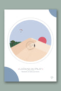 Carte illustrée Dune du Pilat - Bms création