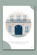 Carte illustrée Hôtel de Mme de Maintenon Saint-Germain-en-Laye - Bms création