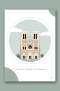Carte illustrée Notre-Dame de Paris - Bms création