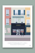 Carte illustrée Patrimoine et Gourmandise Saint-Germain-en-Laye - Bms création