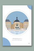 Carte illustrée Place de la Bourse Bordeaux - Bms création
