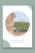 Carte illustrée Saint-Émilion - Bms création
