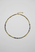 Collier Djerba ZOUZBIJOUX, détail perles agate indienne multicolore