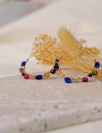Boucles LAGOS Bahlïa Bijoux, détail créole et pierres naturelles