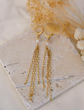 Boucles ASMA Bahlïa Bijoux, perle d'eau douce et chaîne or