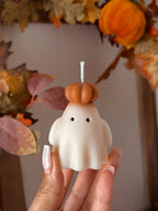 Bougie fantôme et sa citrouille mymilkycandle