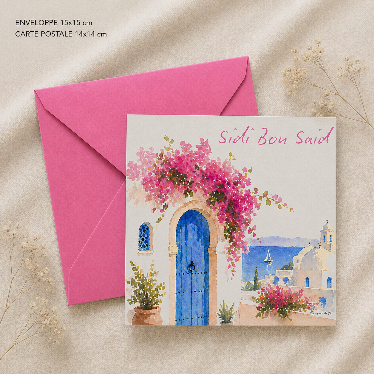 Carte postale Sidi Bou Said Tunisie - Funounarts