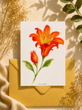Carte postale fleur de grenadier - Funounarts