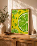 Affiche aquarelle citrons verts A4 - Funounarts
