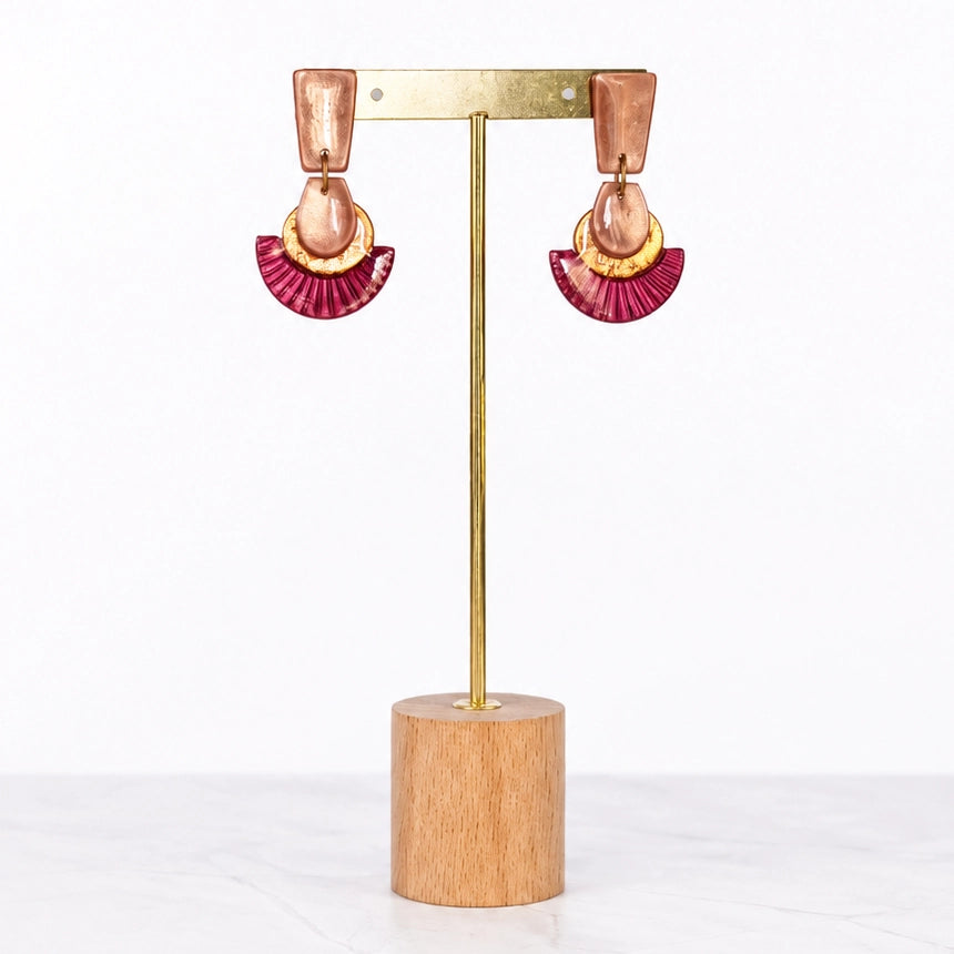 Gatsby Rose - boucles d'oreilles Beau-en-Boucle