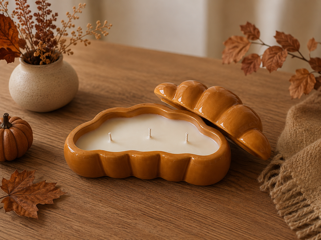 Bougie croissant mymilkycandle senteur avoine miel