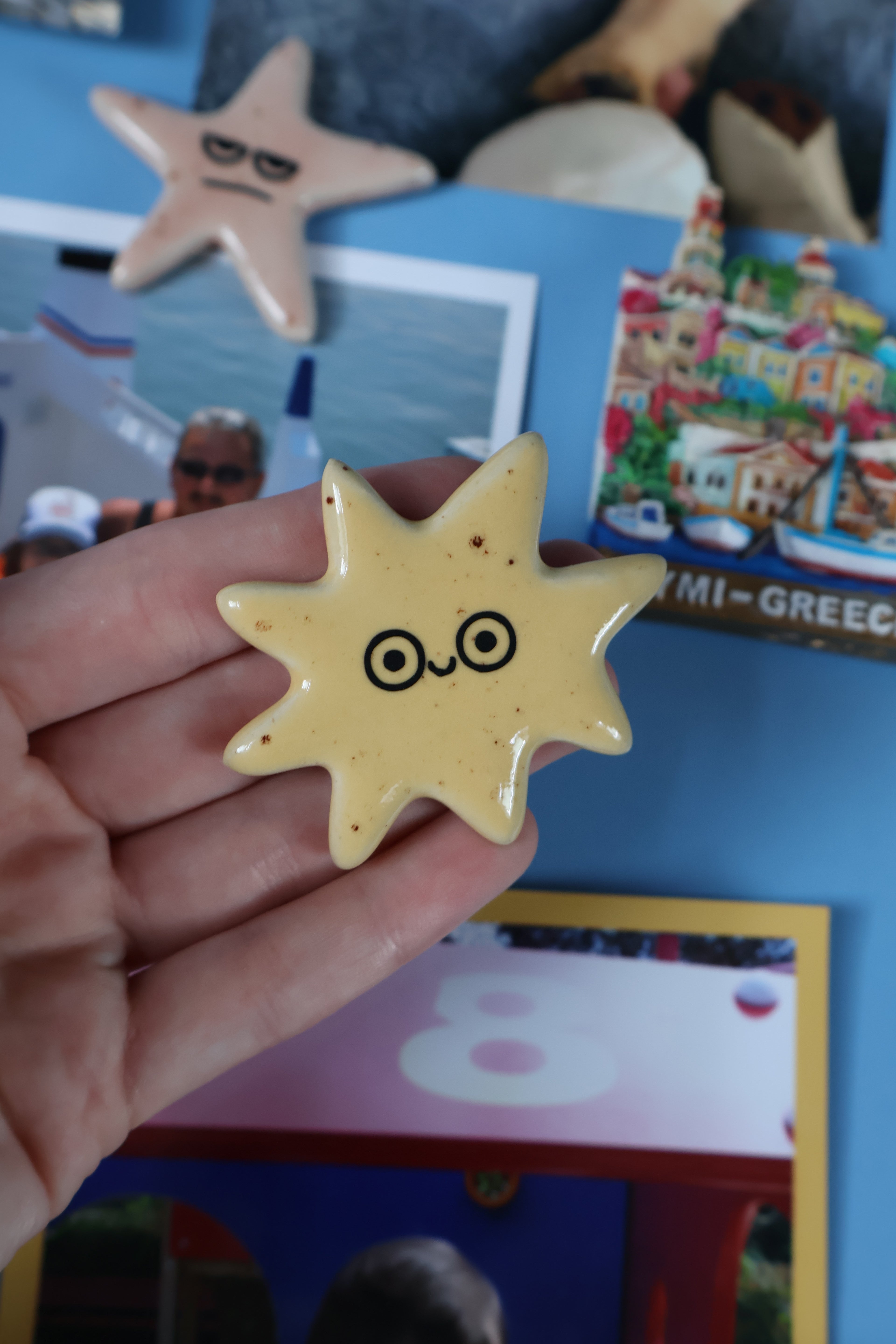 Lot de 3 magnets étoiles en grès, vue 3 – Éclats de Grès