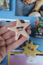 Lot de 3 magnets étoiles en grès, vue 4 – Éclats de Grès
