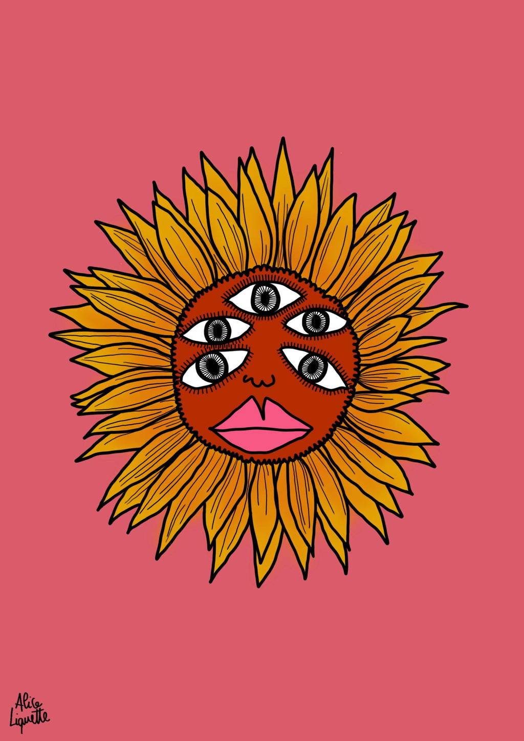 Affiche A4 — Tournesol - Alice Liquette