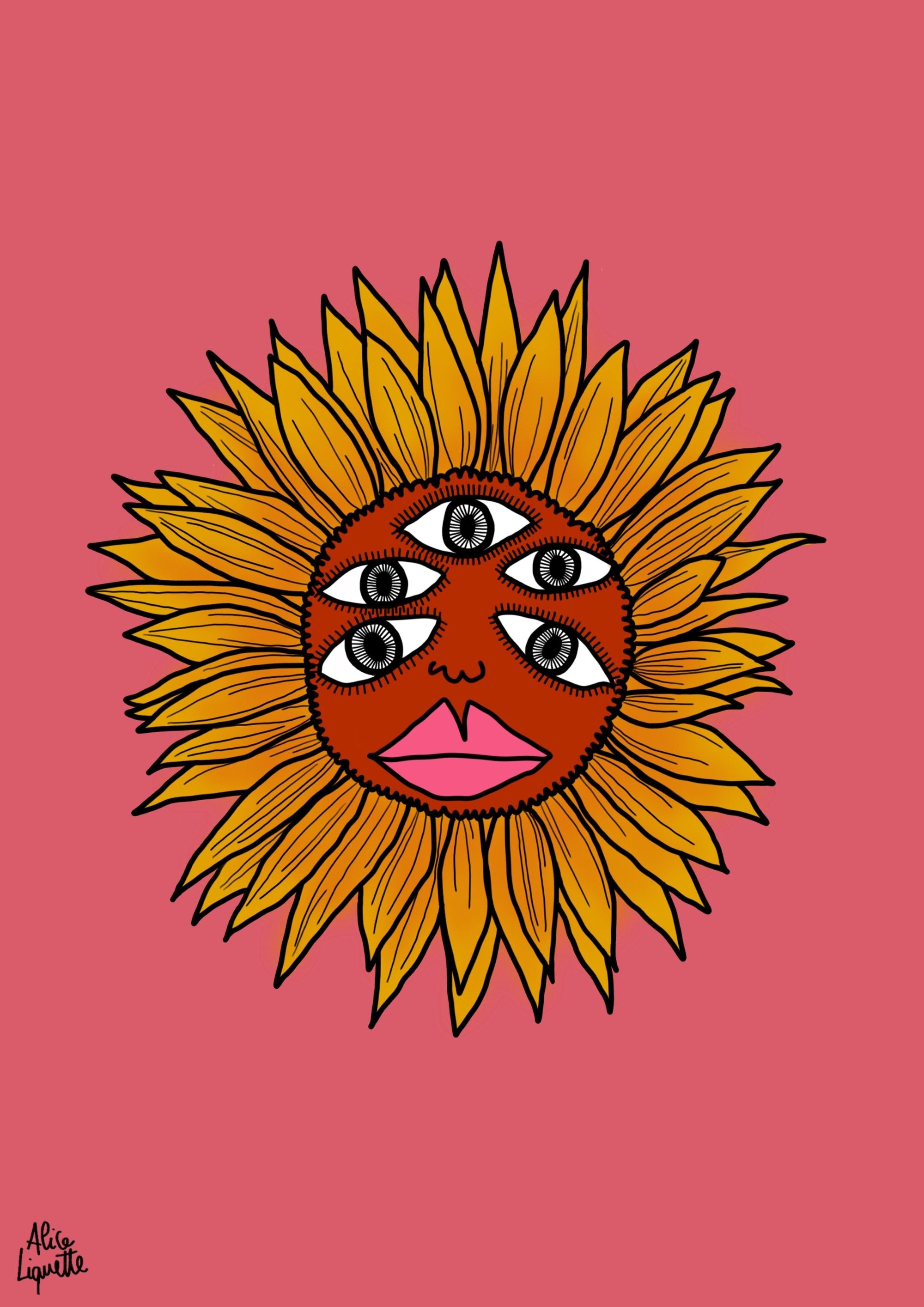 Affiche A4 — Tournesol - Alice Liquette