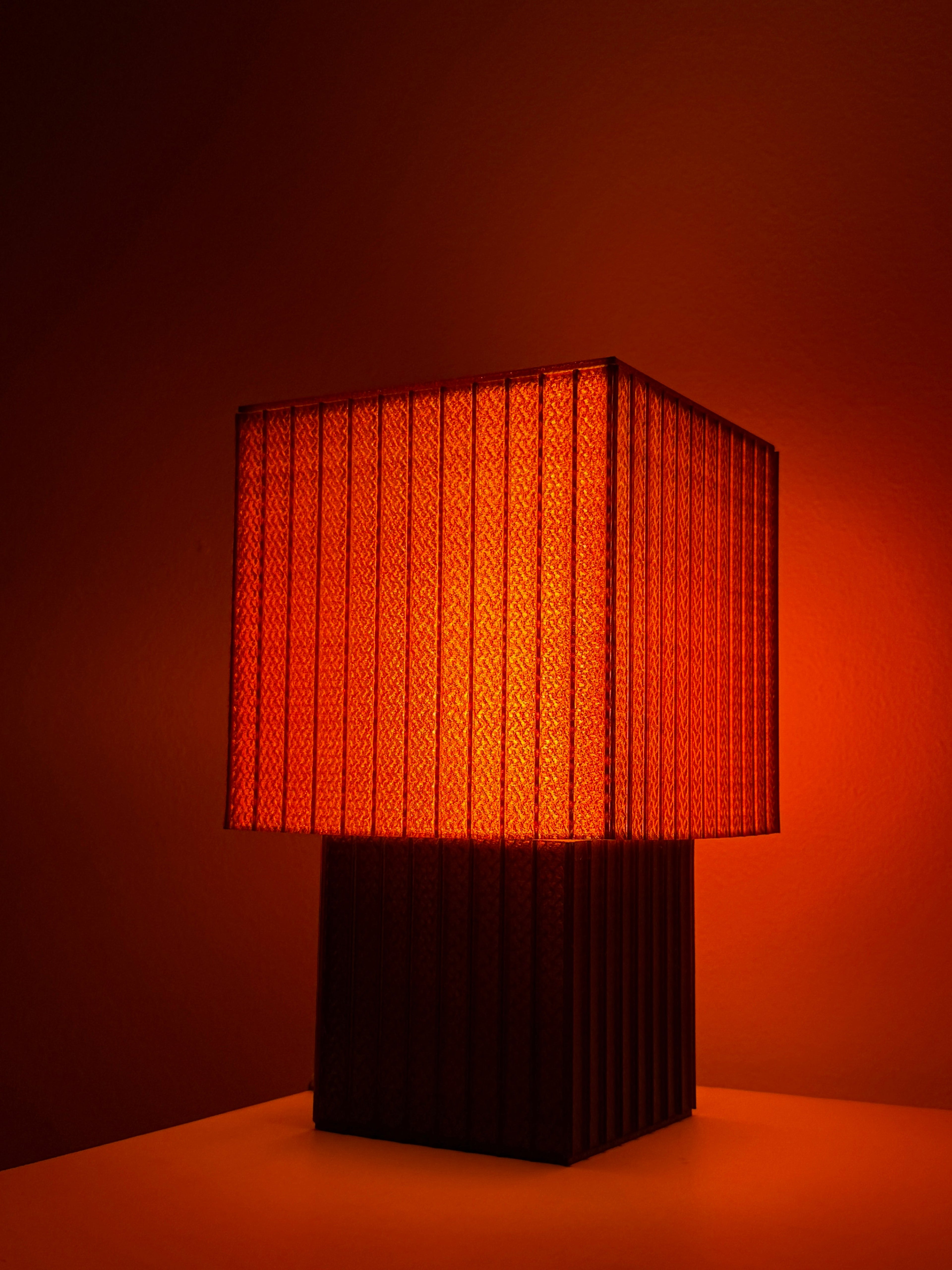 Lampe Cube Ambrée - Méré
