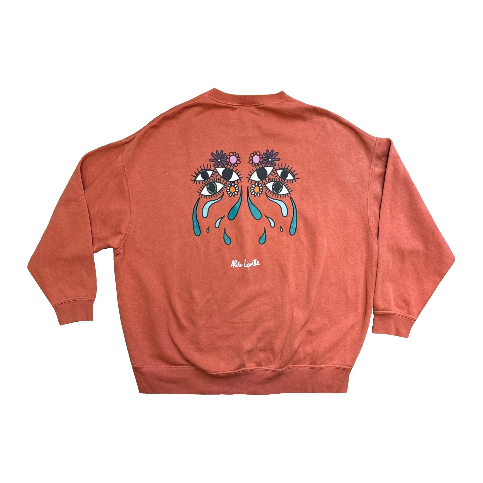 Sweat crop Nike — Fleurs (M Bleu) - Alice Liquette