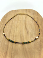 Collier Milan ZOUZBIJOUX, hématites dorées et perles de verre