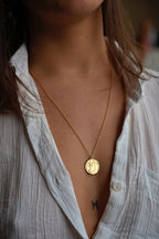 Collier SOL Bahlïa Bijoux porté, longueur réglable