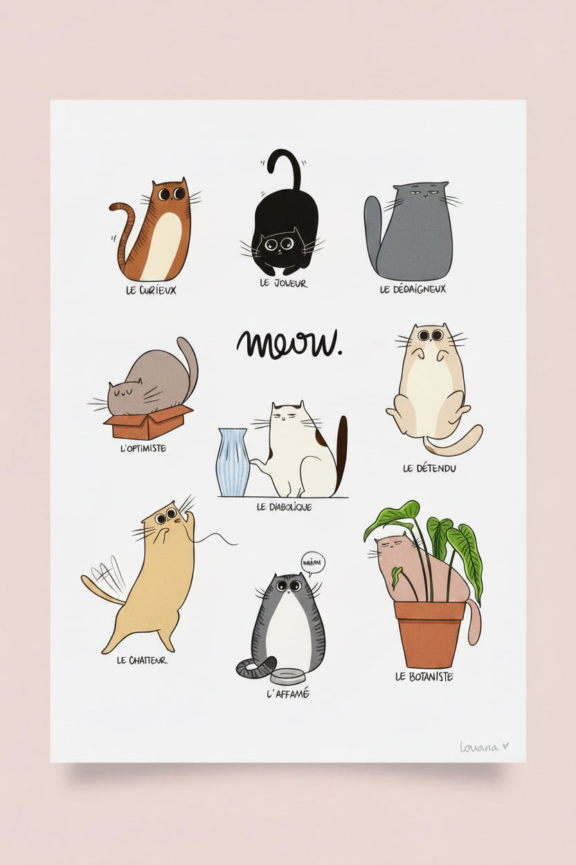 Affiche Meow – Louana Magnin