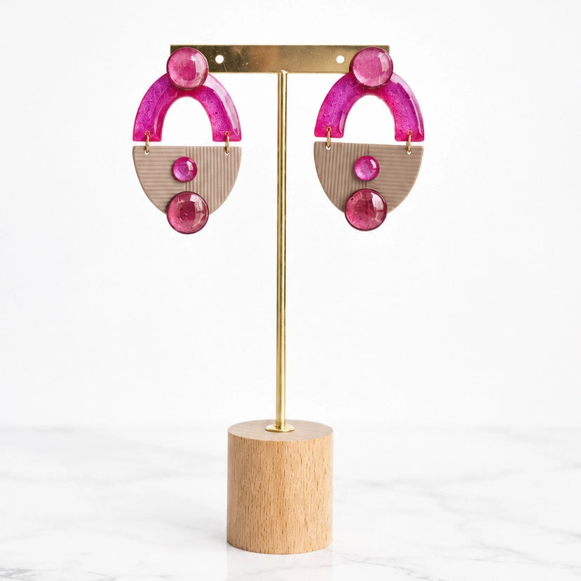 Arceau Rouge - boucles d'oreilles Beau-en-Boucle