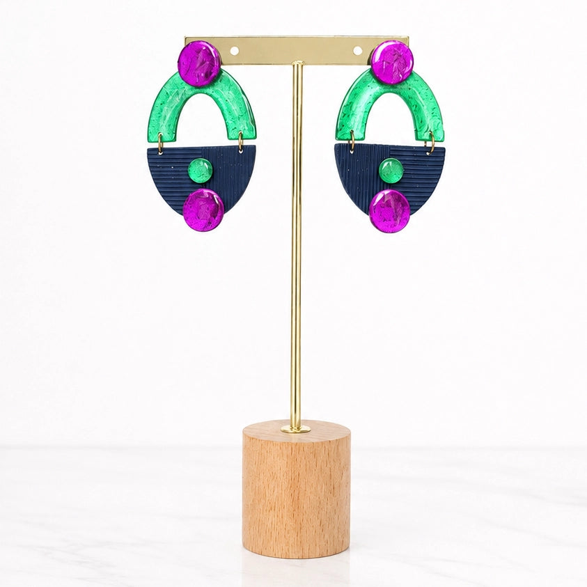 Arceau Vert - boucles d'oreilles Beau-en-Boucle