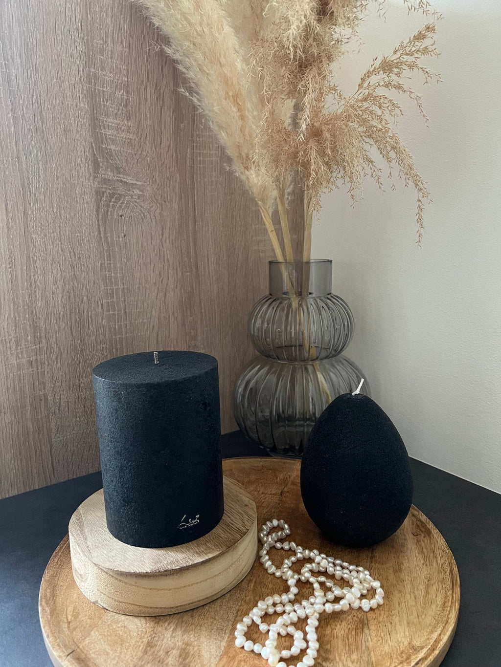 Bougie grande noire