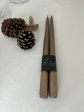 Paire de bougies de table Antique Gold 30cm