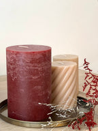 Bougie rustique Bordeaux 11cm