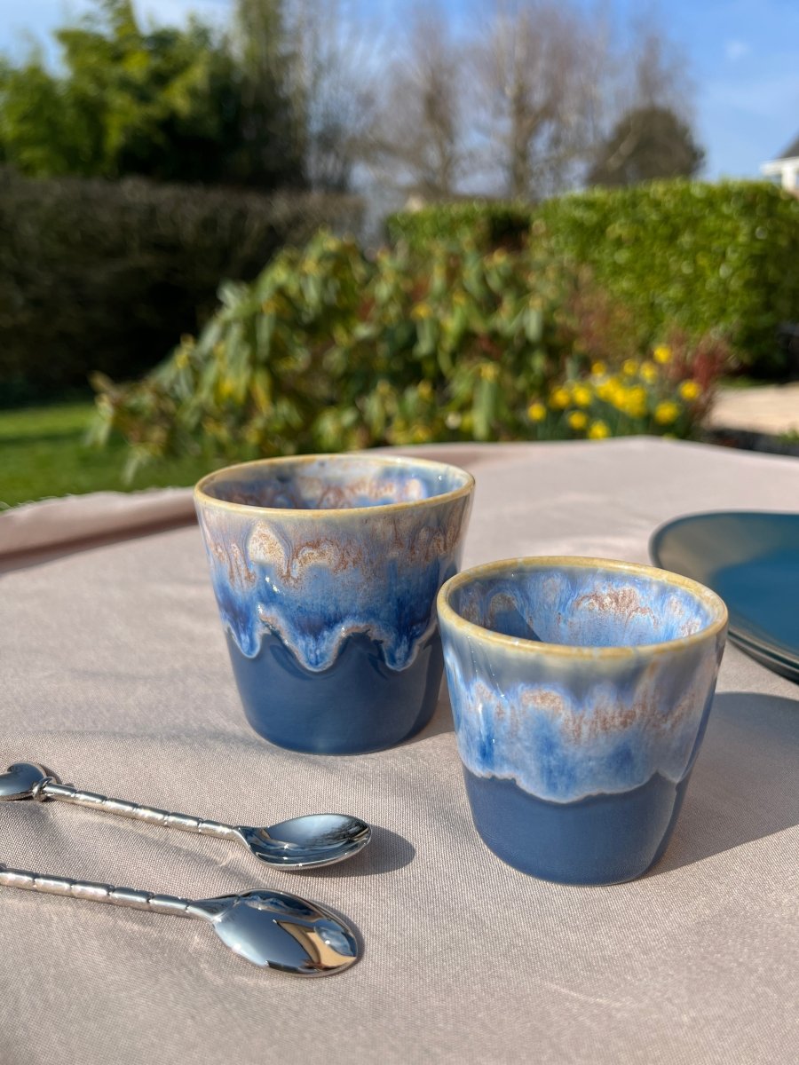 Tasse CAPRICE bleu marine format lungo en grès fin - B&Inside